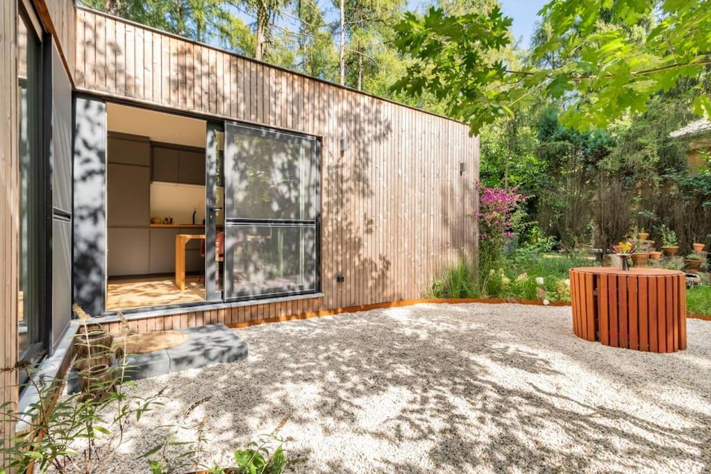 Luxe-Avontuur In Een Romantische Cabin In Het Bos Stekene Exterior foto